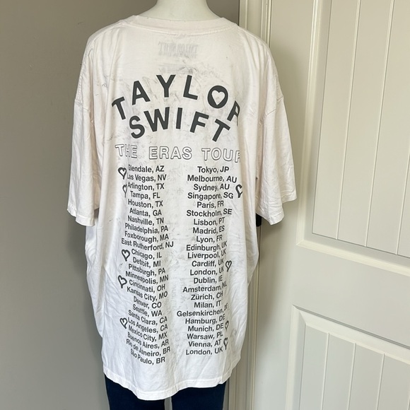 TAYLOR SWIFT The Eras Tour T-shirt White Official Concert Merch Sz XXL NEW - Picture 6 of 9